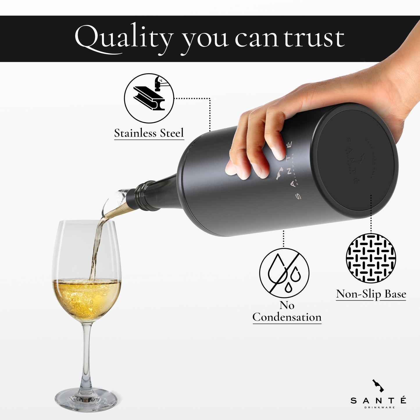 Wine Chiller & Stick (Black)